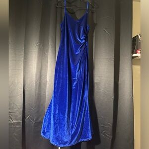Blue velvet dress